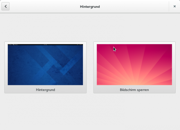 Der Hintergrund für den Sperrbildschirm lässt sich nun auswählen.